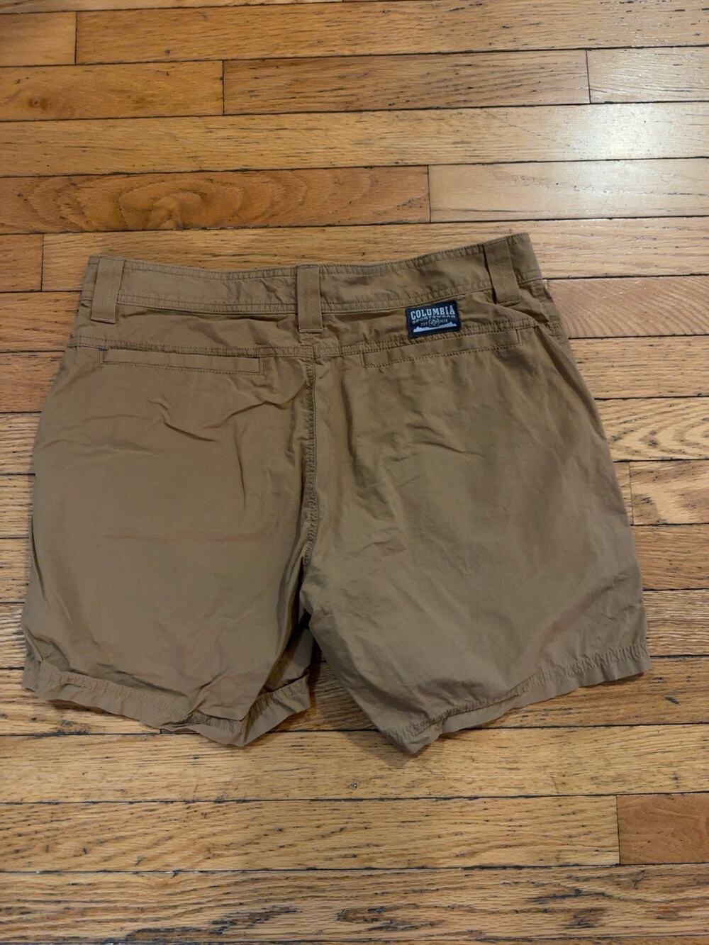 Columbia PFG Men’s 34 Tan Nylon Hiking Fishing Outdoor Shorts Lightweight